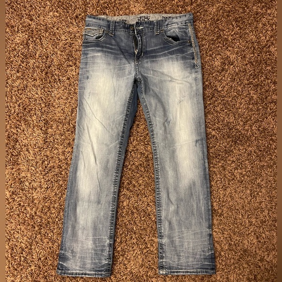 Men’s Buckle Black Jeans - Picture 1 of 2